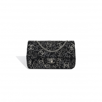 CHANEL STRASS CRYSTAL MEDIUM CLASSIC FLAP BAG (25.5*15.5*6.5cm)